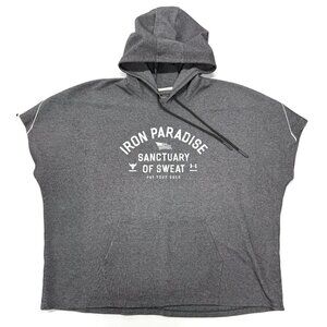 Under Armour Project Rock Double Knit Hoodie Womens‎ 2XL Gray Pullover Gym